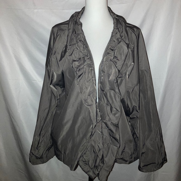 PLANET Grey Ruffle Collar Jacket - Picture 1 of 5